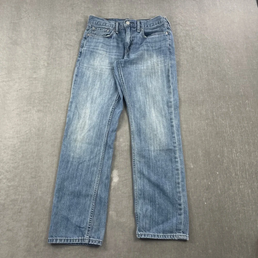 Levi 514 Mens 29x30 Blue Jeans Straight Leg Medium Wash‎ Denim